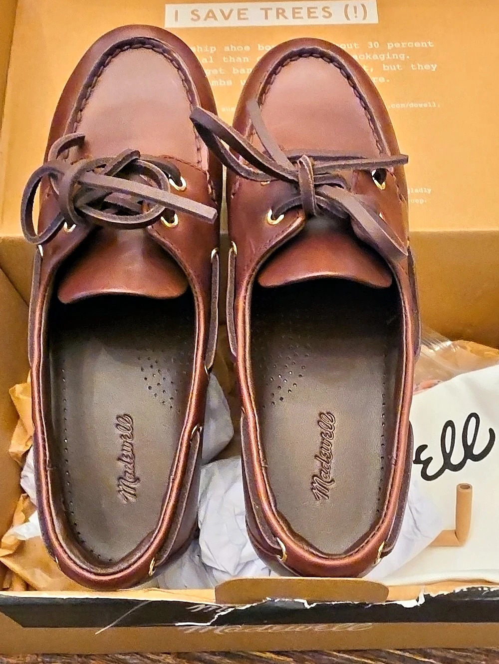 Madewell Docksides Boat Shoes Brown US 7.5 NWT